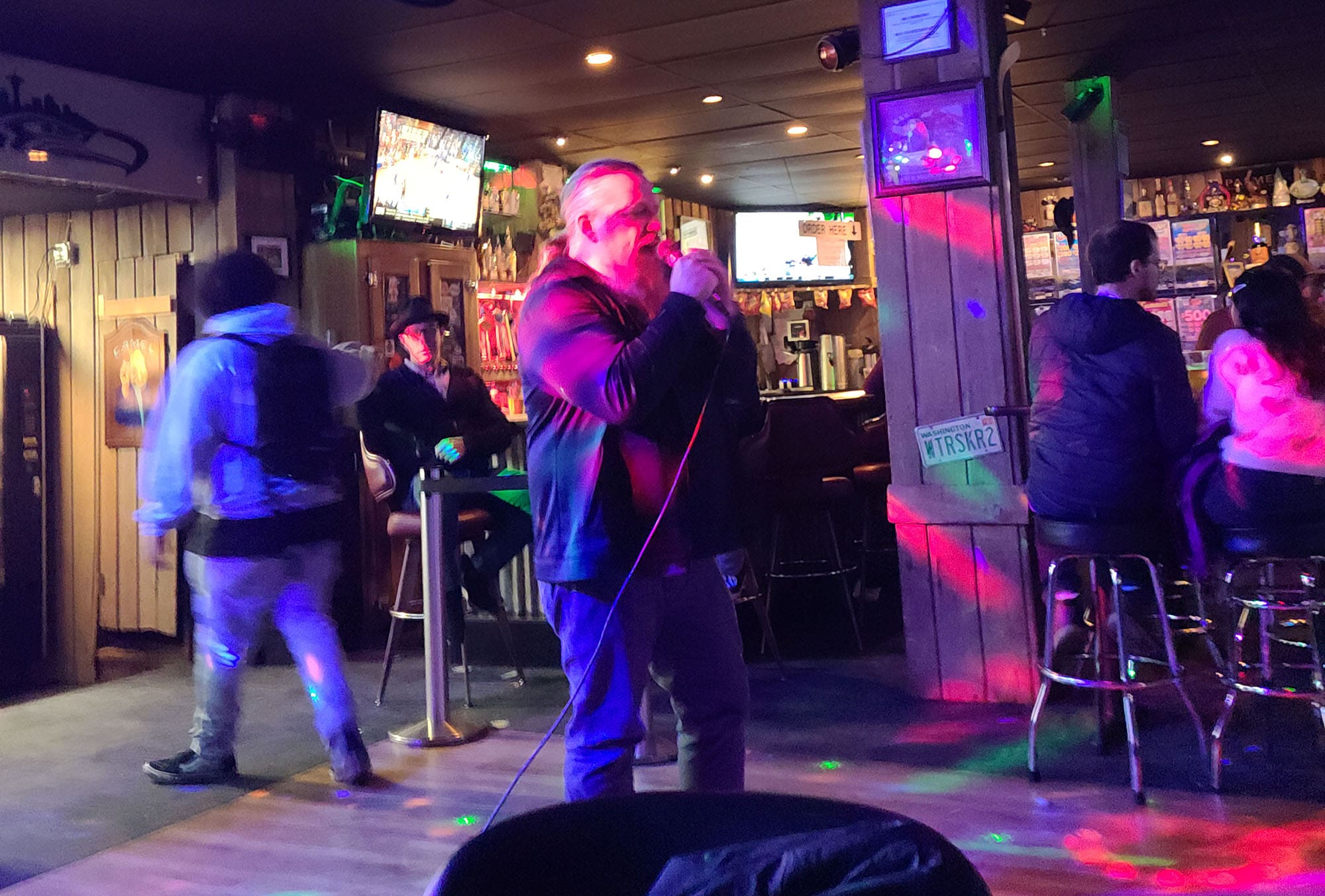 Palmer's karaoke 7 days a week, Brady singing