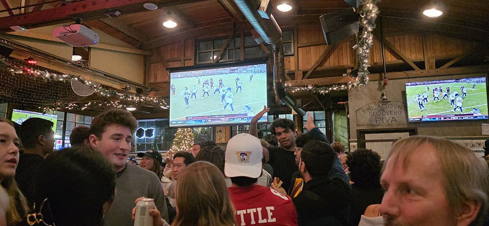Queen Anne Beerhall Seahawks Game with One 49er Fan