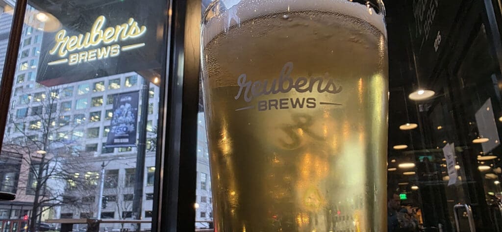 Crispytown Pilsner at Reuben's Brews