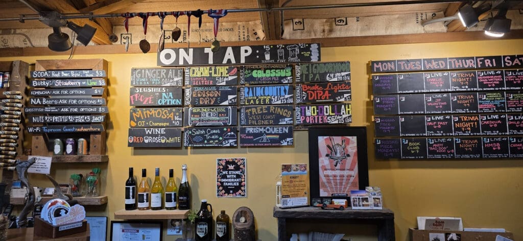 Stones Throw Brewery in Bellingham Taplist