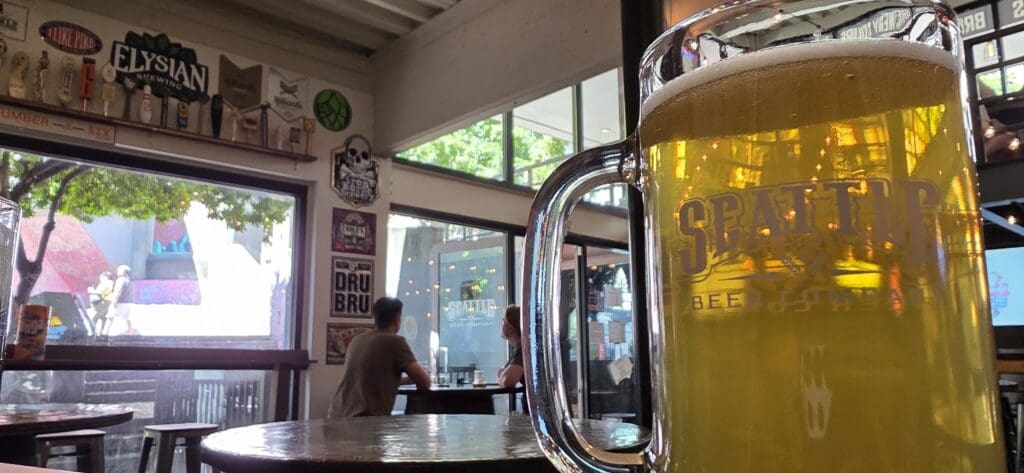 She Flies Hazy Pale by Backwoods Brewing at Seattle Beer Co.